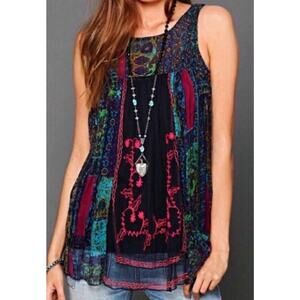 Free People New Romantics Women Framed Tunic Multicolor S/P A003426